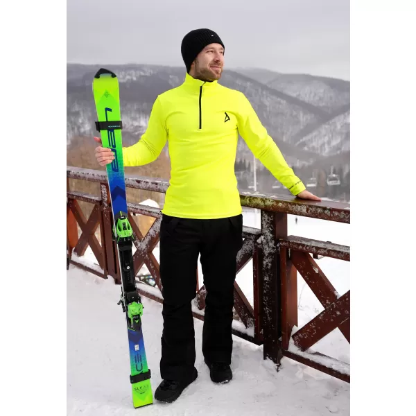  Premium cu hanorac termo funcțional pentru bărbați ALTISPORT VOJ/ALM000TER03 NEON GALBEN 