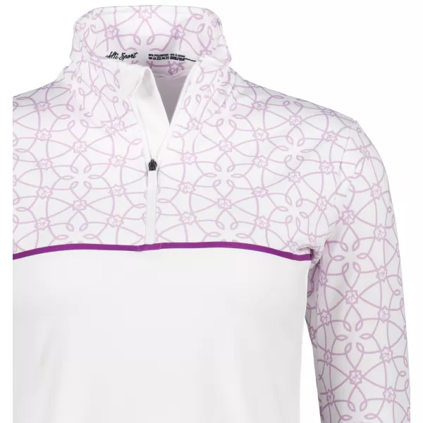  Premium cu hanoracte termo funcțional pentru femei ALTISPORT VOJ/ALW053TER03 ALB/VIOLET 