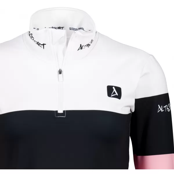  Premium cu hanoracte termo funcțional pentru femei ALTISPORT VOJ/ALW051TER03 ALB -PINK 