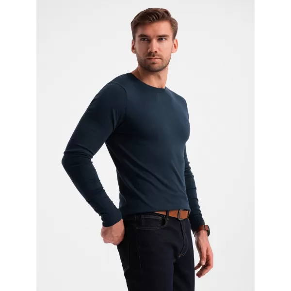  Pulover pentru bărbați OMBRE OM-SWBS-0106 ALBASTRU MARIN 