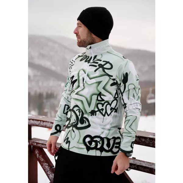  Premium cu hanorac termo funcțional pentru bărbați ALTISPORT VOJ/ALM054TER03 VERDE 
