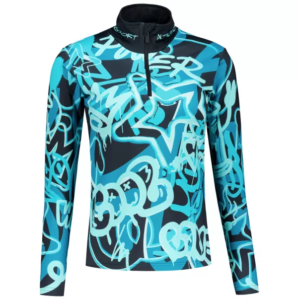  Premium cu hanoracte termo funcțional pentru femei ALTISPORT VOJ/ALW054TER03 NEGRU -BLUE 