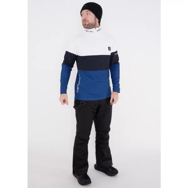  Premium cu hanorac termo funcțional pentru bărbați ALTISPORT VOJ/ALM051TER03 ALB -BLUE 