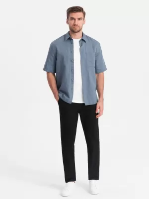 Pantaloni OMBRE OM-PACP-0186 NEGRU