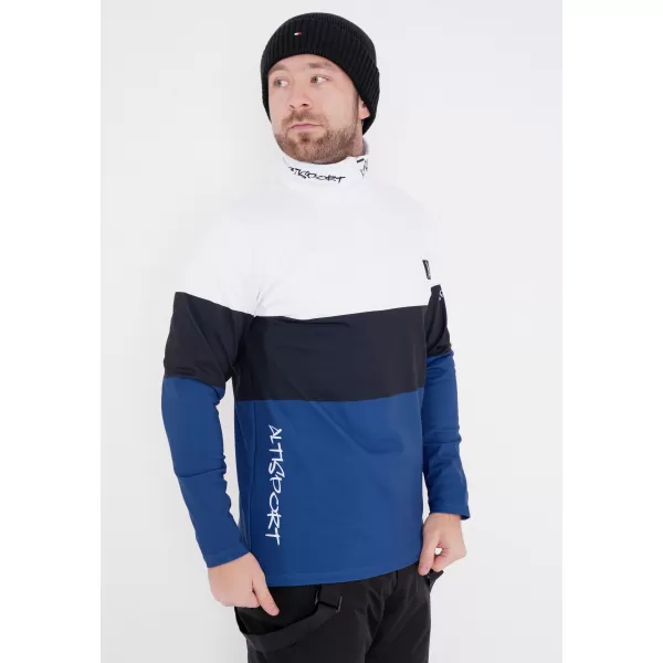  Premium cu hanorac termo funcțional pentru bărbați ALTISPORT VOJ/ALM051TER03 ALB -BLUE 
