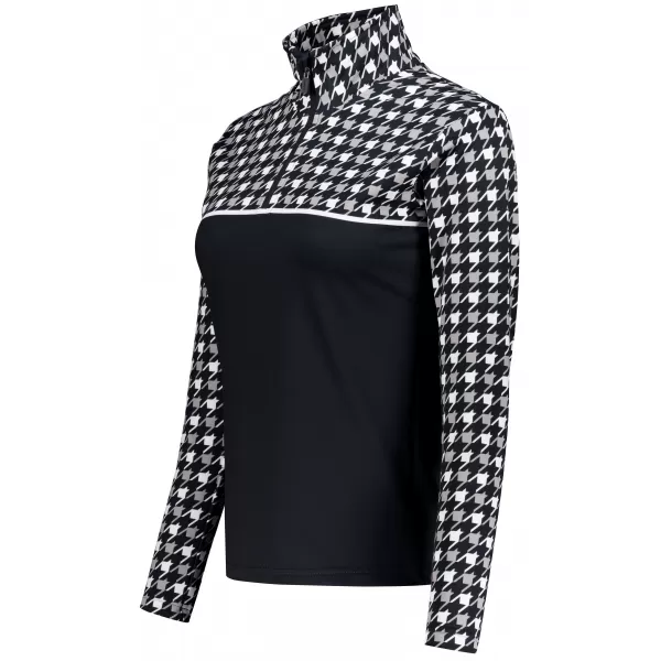  Premium cu hanoracte termo funcțional pentru femei ALTISPORT VOJ/ALW048TER03 ALB -NEGRU 