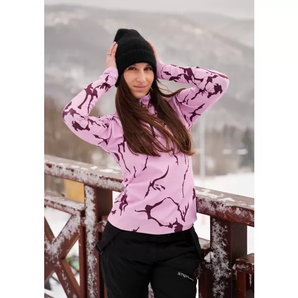  Premium cu hanoracte termo funcțional pentru femei ALTISPORT VOJ/ALW052TER03 ROZ 
