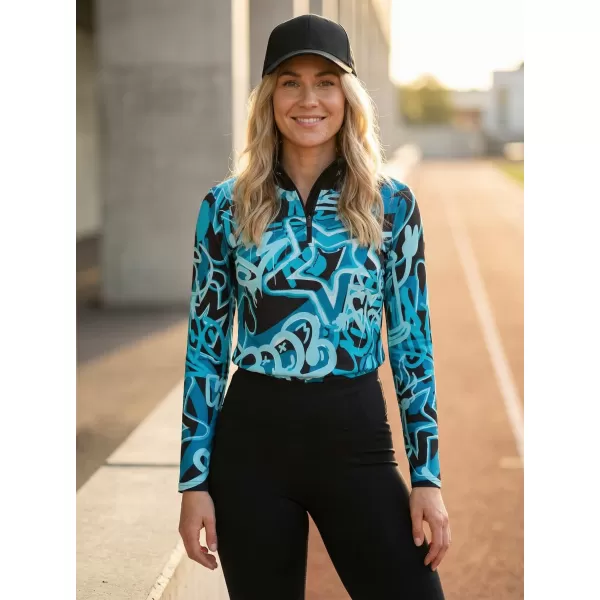  Premium cu hanoracte termo funcțional pentru femei ALTISPORT VOJ/ALW054TER03 NEGRU -BLUE 