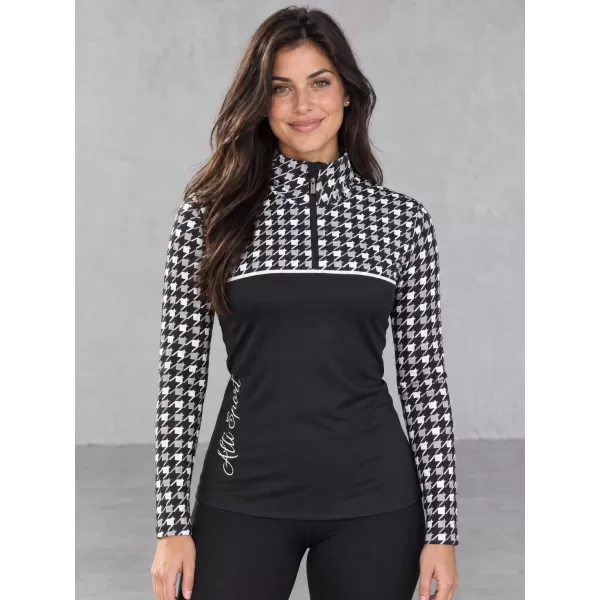  Premium cu hanoracte termo funcțional pentru femei ALTISPORT VOJ/ALW048TER03 ALB -NEGRU 
