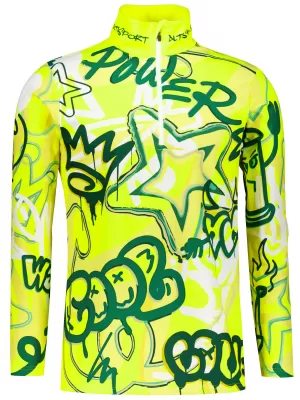 Premium cu hanorac termo funcțional pentru bărbați ALTISPORT VOJ/ALM054TER03 FLUO