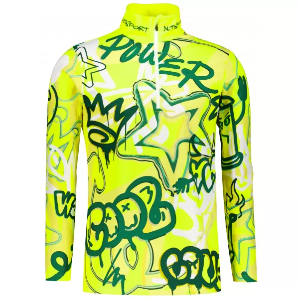  Premium cu hanorac termo funcțional pentru bărbați ALTISPORT VOJ/ALM054TER03 FLUO 
