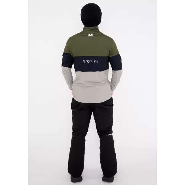  Premium cu hanorac termo funcțional pentru bărbați ALTISPORT VOJ/ALM051TER03 KAKI 