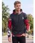 Hanorac funcțional premium pentru bărbați ALTISPORT VOJ/ALM039MI01 NEGRU ȘI ROȘU