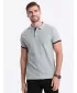 Mens t -thirt cu guler OMBRE OM-POSS-0113 GRI