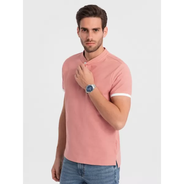  Mens t -thirt cu guler OMBRE OM-TSCT-0156 ROZ 