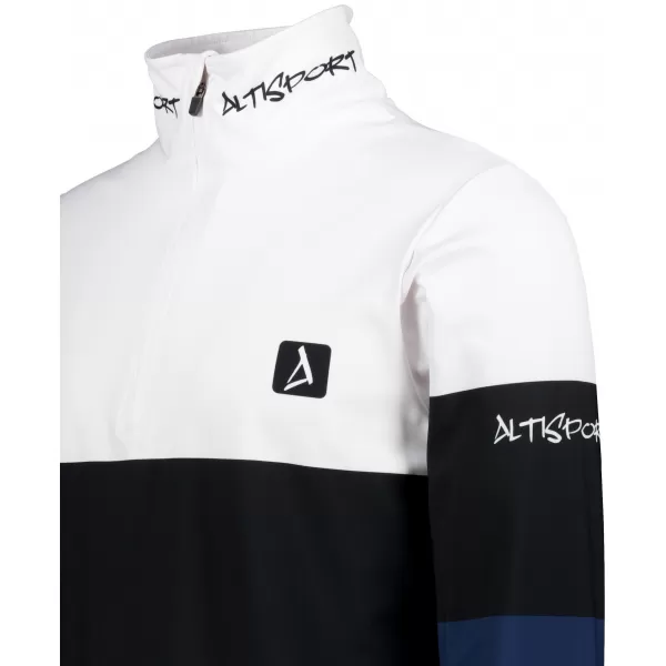  Premium cu hanorac termo funcțional pentru bărbați ALTISPORT VOJ/ALM051TER03 ALB -BLUE 