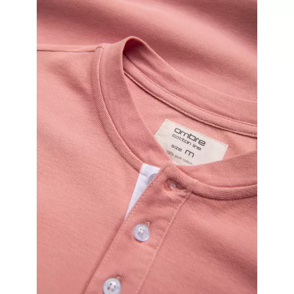  Mens t -thirt cu guler OMBRE OM-TSCT-0156 ROZ 