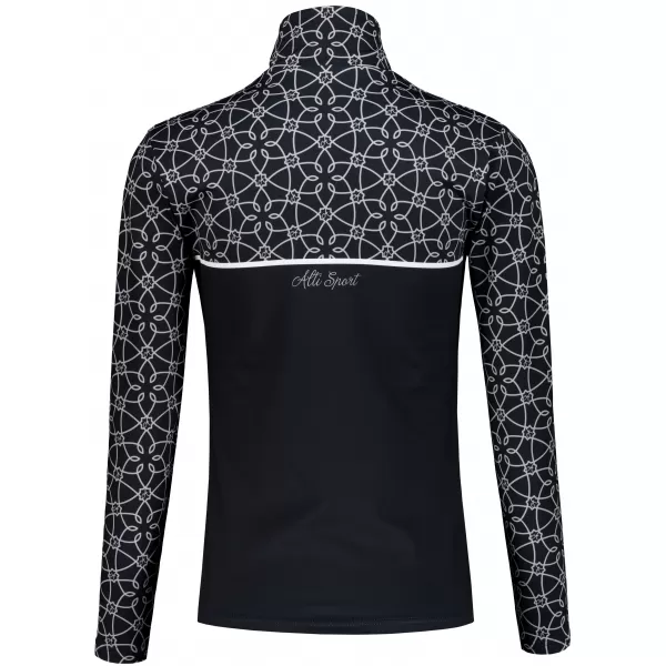  Premium cu hanoracte termo funcțional pentru femei ALTISPORT VOJ/ALW053TER03 ALB -NEGRU 