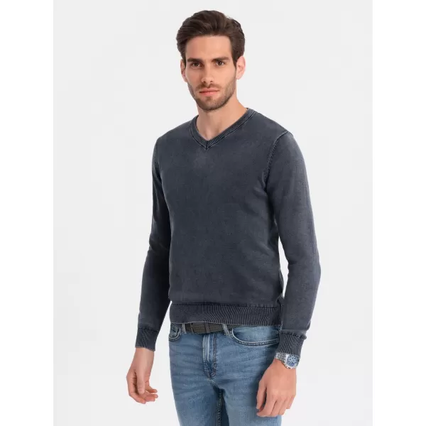  Pulover pentru bărbați OMBRE OM-SWOS-0108 ALBASTRU MARIN 