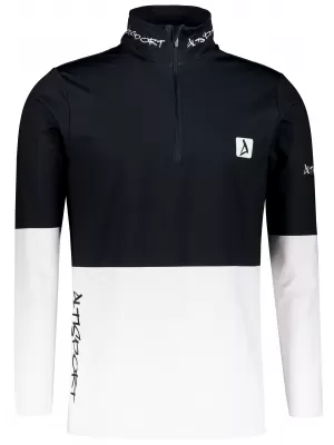 Premium cu hanorac termo funcțional pentru bărbați ALTISPORT VOJ/ALM051TER03 ALB -NEGRU