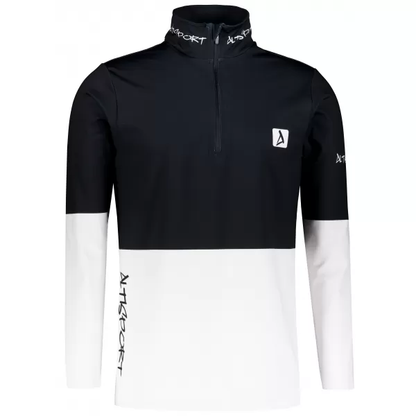  Premium cu hanorac termo funcțional pentru bărbați ALTISPORT VOJ/ALM051TER03 ALB -NEGRU 