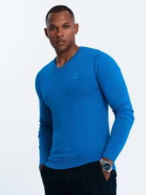 Pulover pentru bărbați OMBRE OM-SWBS-0107 ALBASTRU