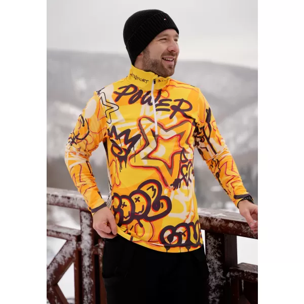  Premium cu hanorac termo funcțional pentru bărbați ALTISPORT VOJ/ALM054TER03 CHIHLIMBAR 