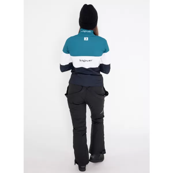  Premium cu hanoracte termo funcțional pentru femei ALTISPORT VOJ/ALW051TER03 KEROSEN-NEGRU 