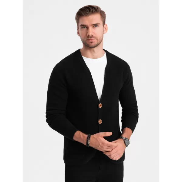  Pulover pentru bărbați OMBRE OM-SWCD-0109 NEGRU 
