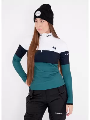Premium cu hanoracte termo funcțional pentru femei ALTISPORT VOJ/ALW051TER03 ALB -GREEN