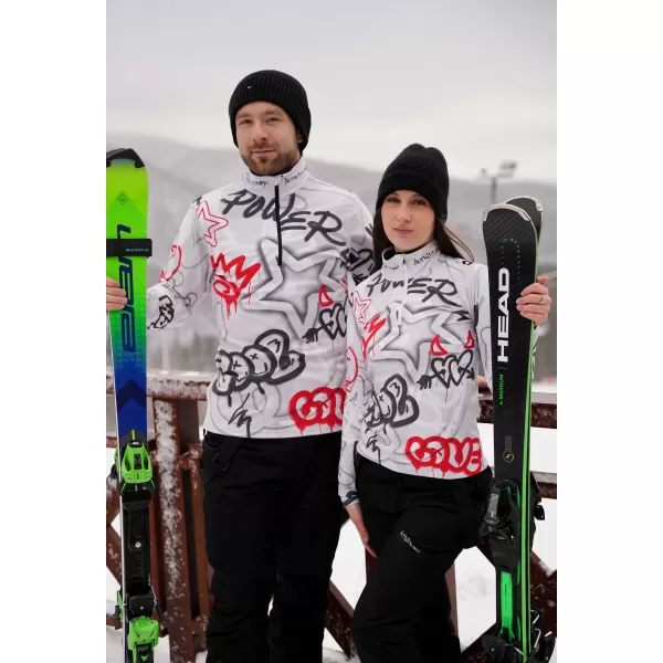  Premium cu hanorac termo funcțional pentru bărbați ALTISPORT VOJ/ALM054TER03 GRI -RED 