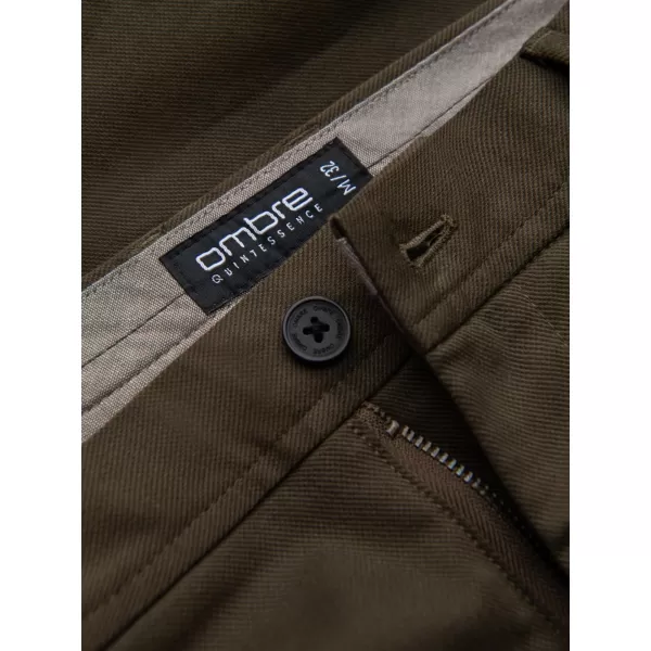  Pantaloni OMBRE OM-PACP-0190 VERDE MĂSLIN ÎNCHIS 