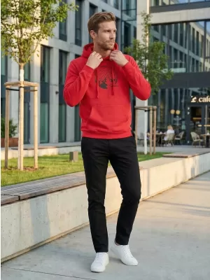 Panoul pentru bărbați ALTISPORT ALM172JN796 ROŞU