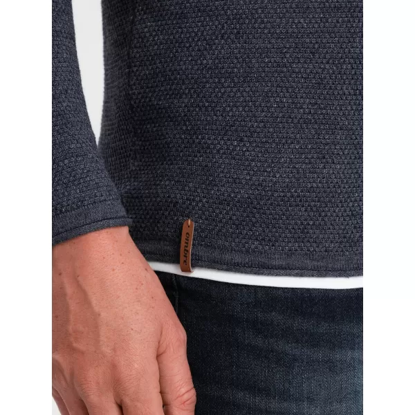  Pulover pentru bărbați OMBRE OM-SWSW-0103 MELANGE ALBASTRU BLEUMARIN 