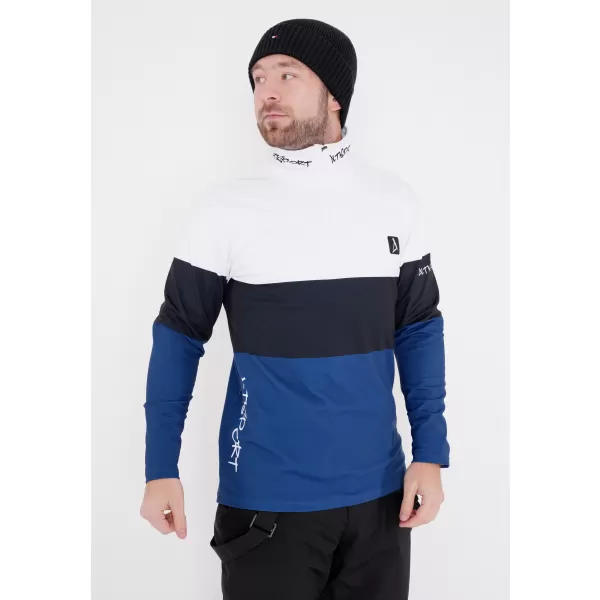  Premium cu hanorac termo funcțional pentru bărbați ALTISPORT VOJ/ALM051TER03 ALB -BLUE 