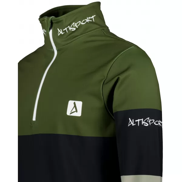  Premium cu hanorac termo funcțional pentru bărbați ALTISPORT VOJ/ALM051TER03 KAKI 