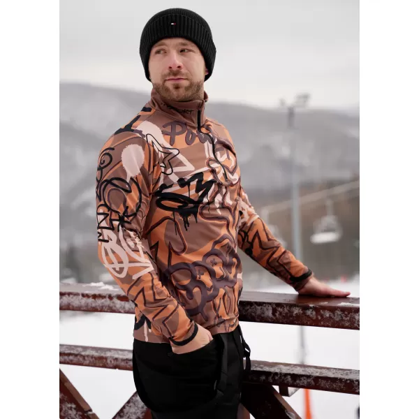  Premium cu hanorac termo funcțional pentru bărbați ALTISPORT VOJ/ALM054TER03 MARO 