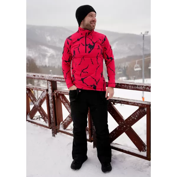  Premium cu hanorac termo funcțional pentru bărbați ALTISPORT VOJ/ALM052TER03 ROŞU 