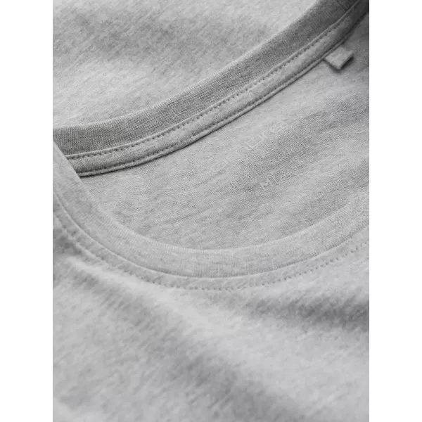  Tricou pentru bărbați cu mânecă lungă OMBRE OM-LSBL-0106 MELANGE GRI 