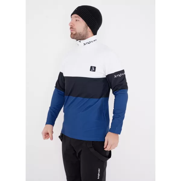  Premium cu hanorac termo funcțional pentru bărbați ALTISPORT VOJ/ALM051TER03 ALB -BLUE 