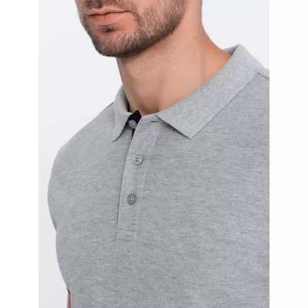  Mens t -thirt cu guler OMBRE OM-POSS-0113 GRI 