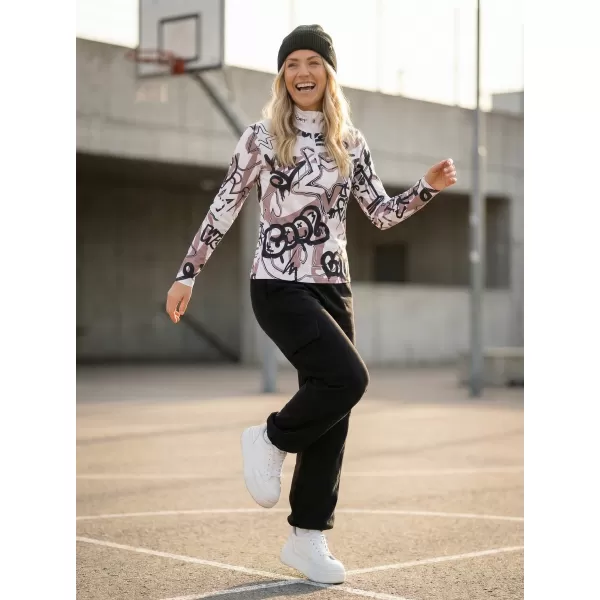  Premium cu hanoracte termo funcțional pentru femei ALTISPORT VOJ/ALW054TER03 ALB -GRAY 