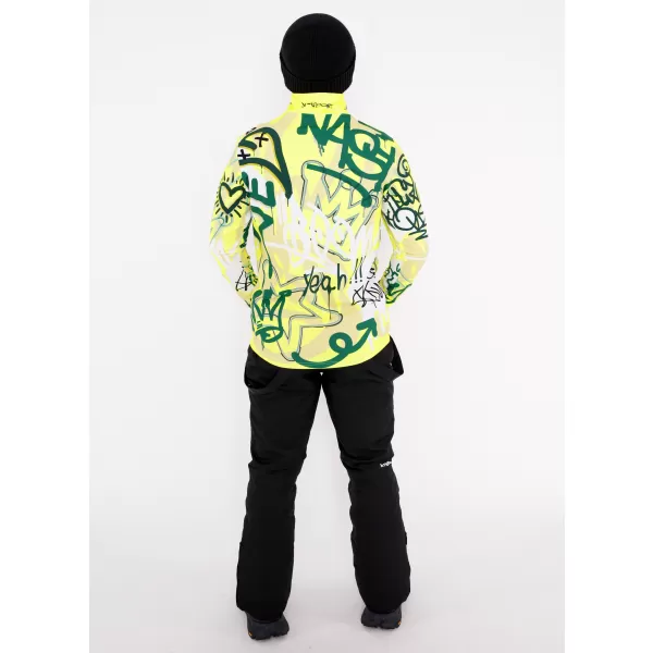  Premium cu hanorac termo funcțional pentru bărbați ALTISPORT VOJ/ALM054TER03 FLUO 