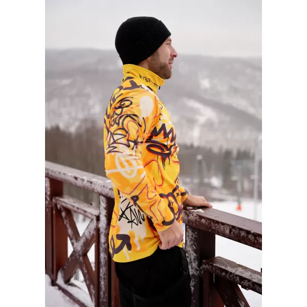  Premium cu hanorac termo funcțional pentru bărbați ALTISPORT VOJ/ALM054TER03 CHIHLIMBAR 