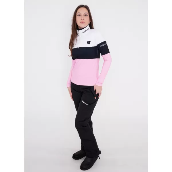  Premium cu hanoracte termo funcțional pentru femei ALTISPORT VOJ/ALW051TER03 ALB -PINK 