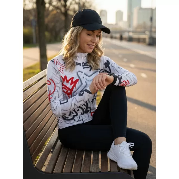  Premium cu hanoracte termo funcțional pentru femei ALTISPORT VOJ/ALW054TER03 GRI -RED 