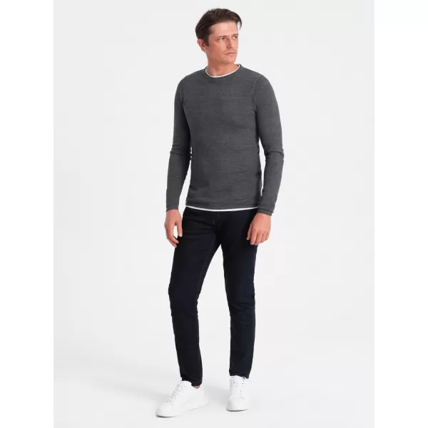  Pulover pentru bărbați OMBRE OM-SWSW-0103 GRAFIT MELANGE 