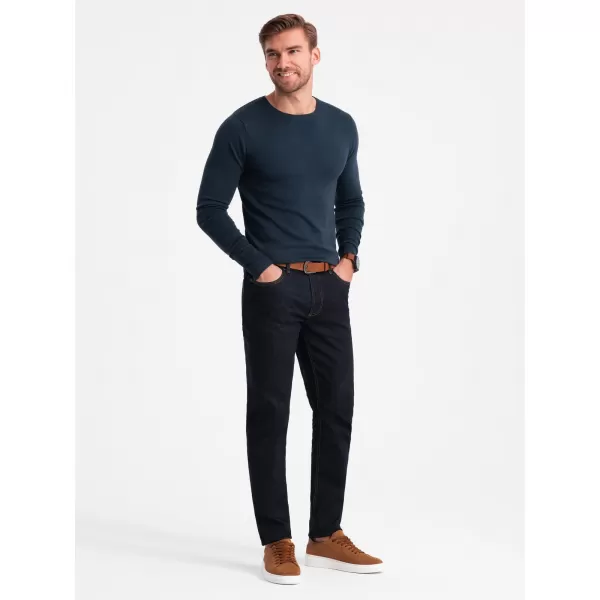  Pulover pentru bărbați OMBRE OM-SWBS-0106 ALBASTRU MARIN 
