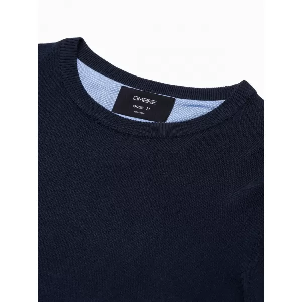  Pulover pentru bărbați OMBRE OM-SWBS-0106 ALBASTRU MARIN 