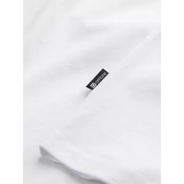  Tricou pentru bărbați cu mânecă lungă OMBRE OM-LSBL-0106 ALB 